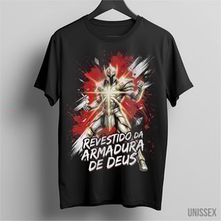 Nome do produto Camiseta Revestido da Armadura: Prontidão e Poder