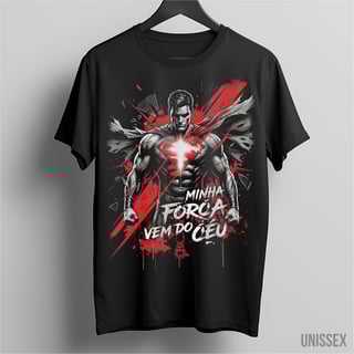 Camiseta Man of Faith: Minha Força vem do Céu