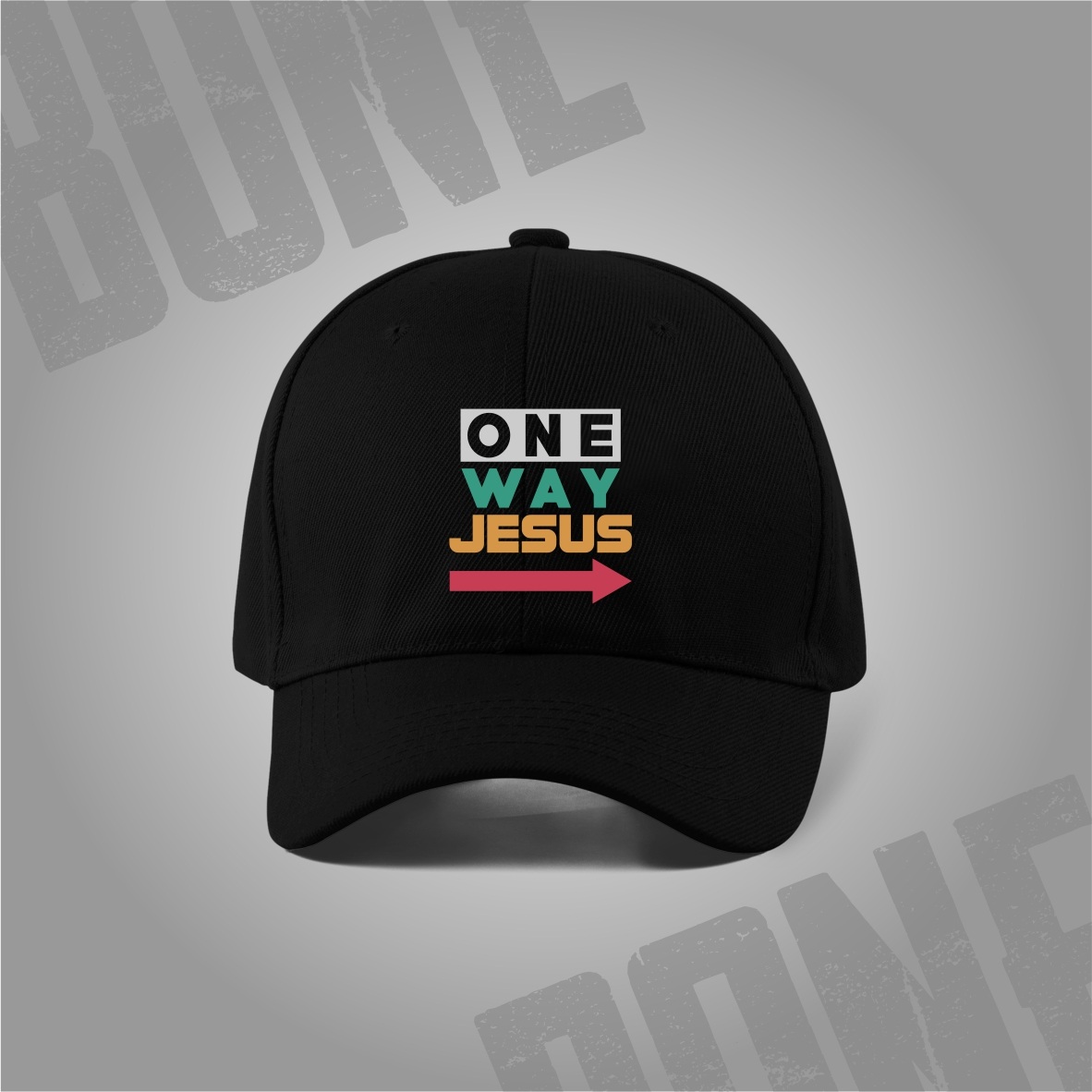 Nome do produto: Boné One Way Jesus: O Caminho Cromático