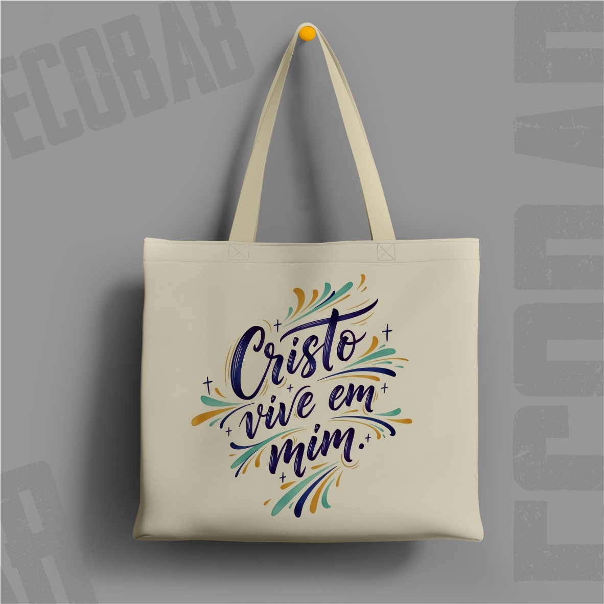 Nome do produto: Ecobag Cristo vive em mim: Identidade e Devoção