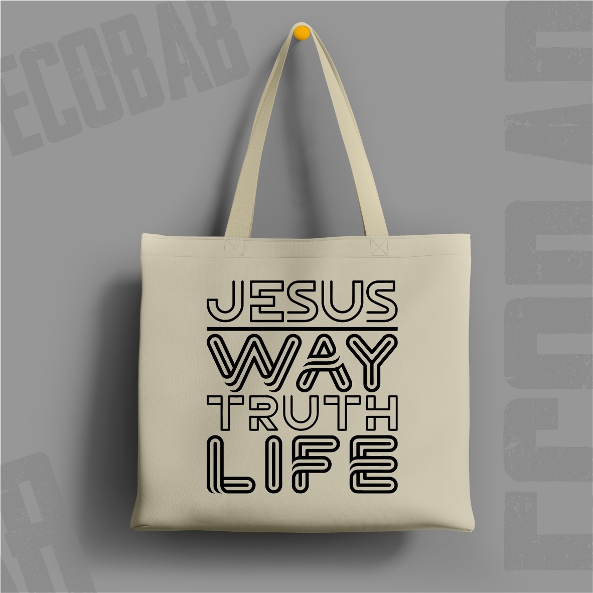 Nome do produto: Ecobag Jesus Way Truth Life: Fundamento e Direção
