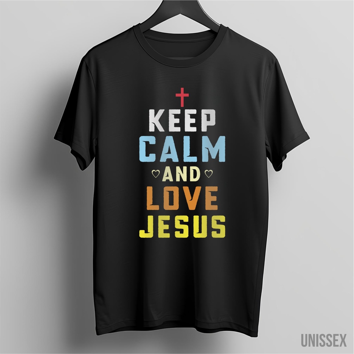 Camiseta Unissex - Keep Calm and Love Jesus