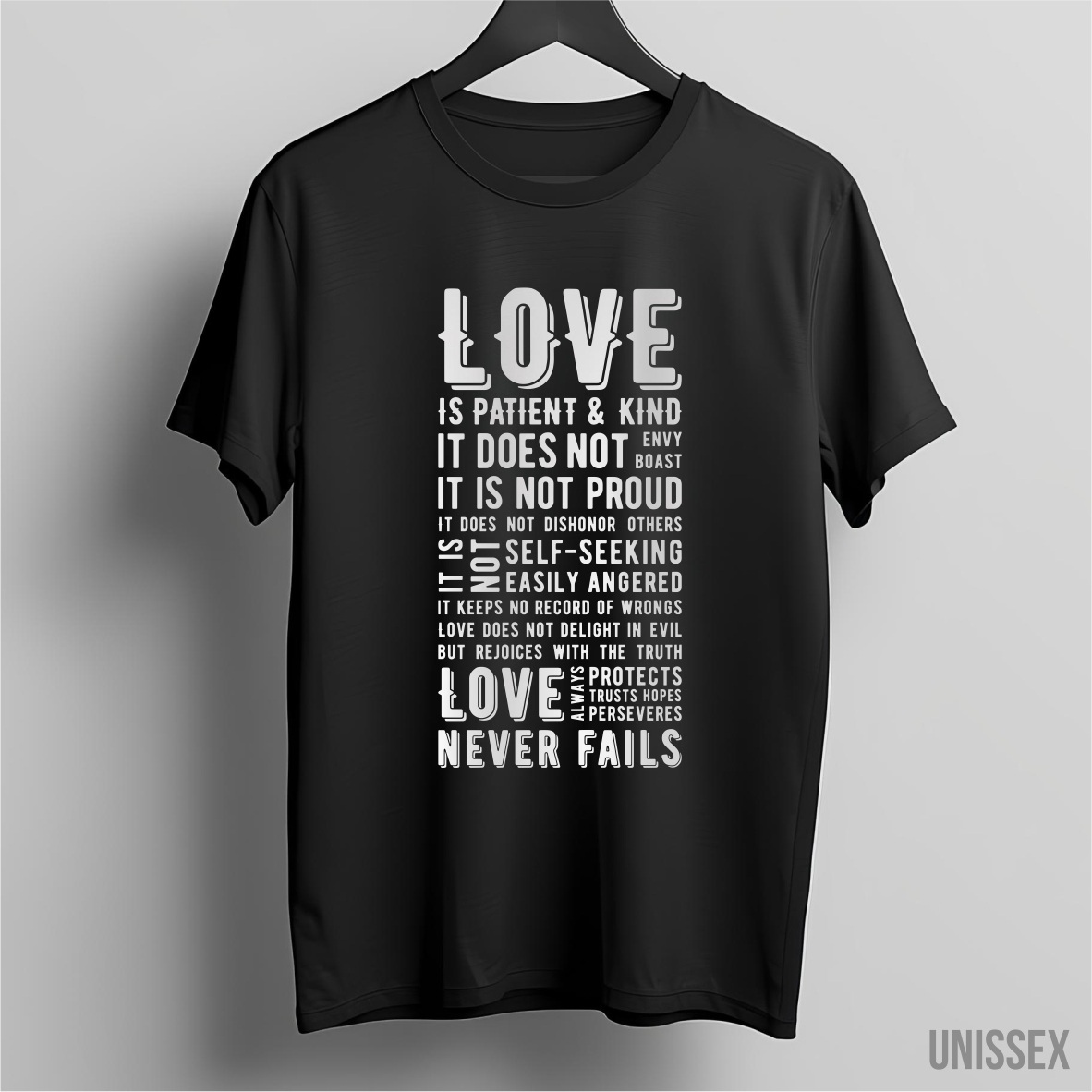Camiseta unissex - 1 Coríntios 13