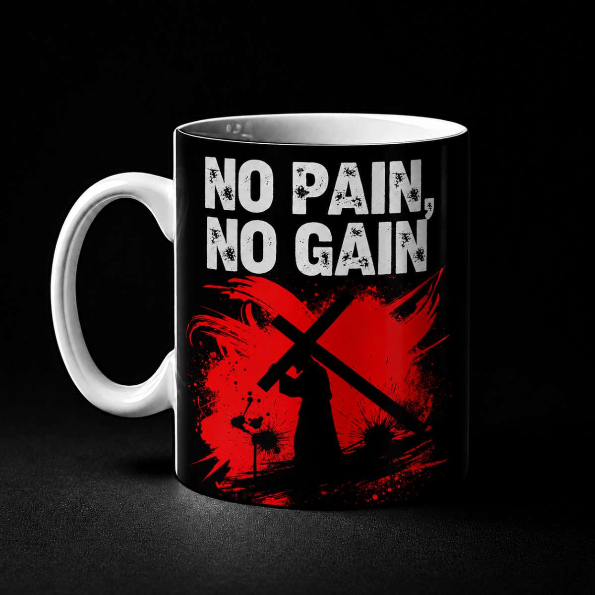 Caneca No Pain, No Gain: O Preço da Vitória