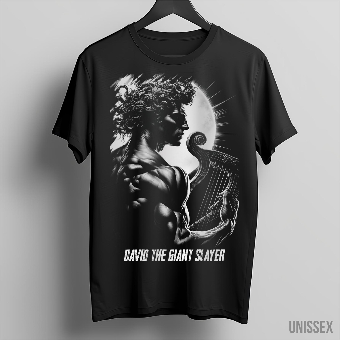 Camiseta unissex Davi, O Vencedor de Gigantes