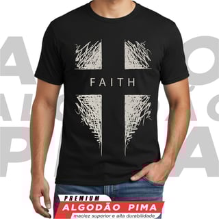 Nome do produto Camiseta - Fé em Traços