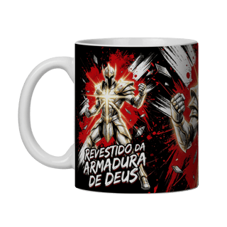 Nome do produto Caneca Armadura de Deus: Guerreiro da Fé