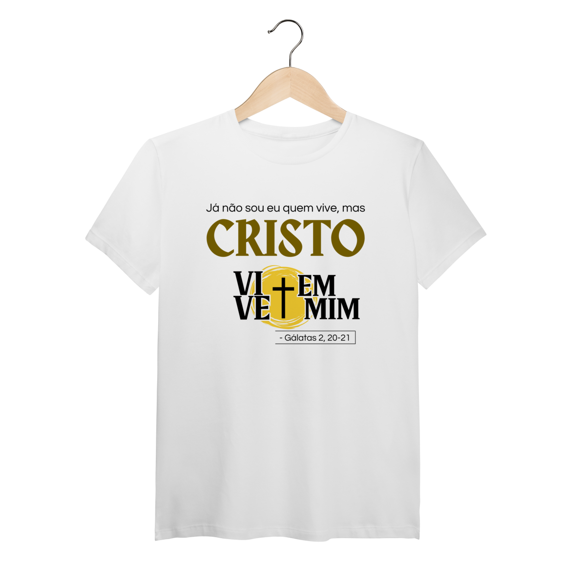 Nome do produto: Cristo Vive em Mim - Malha Pima
