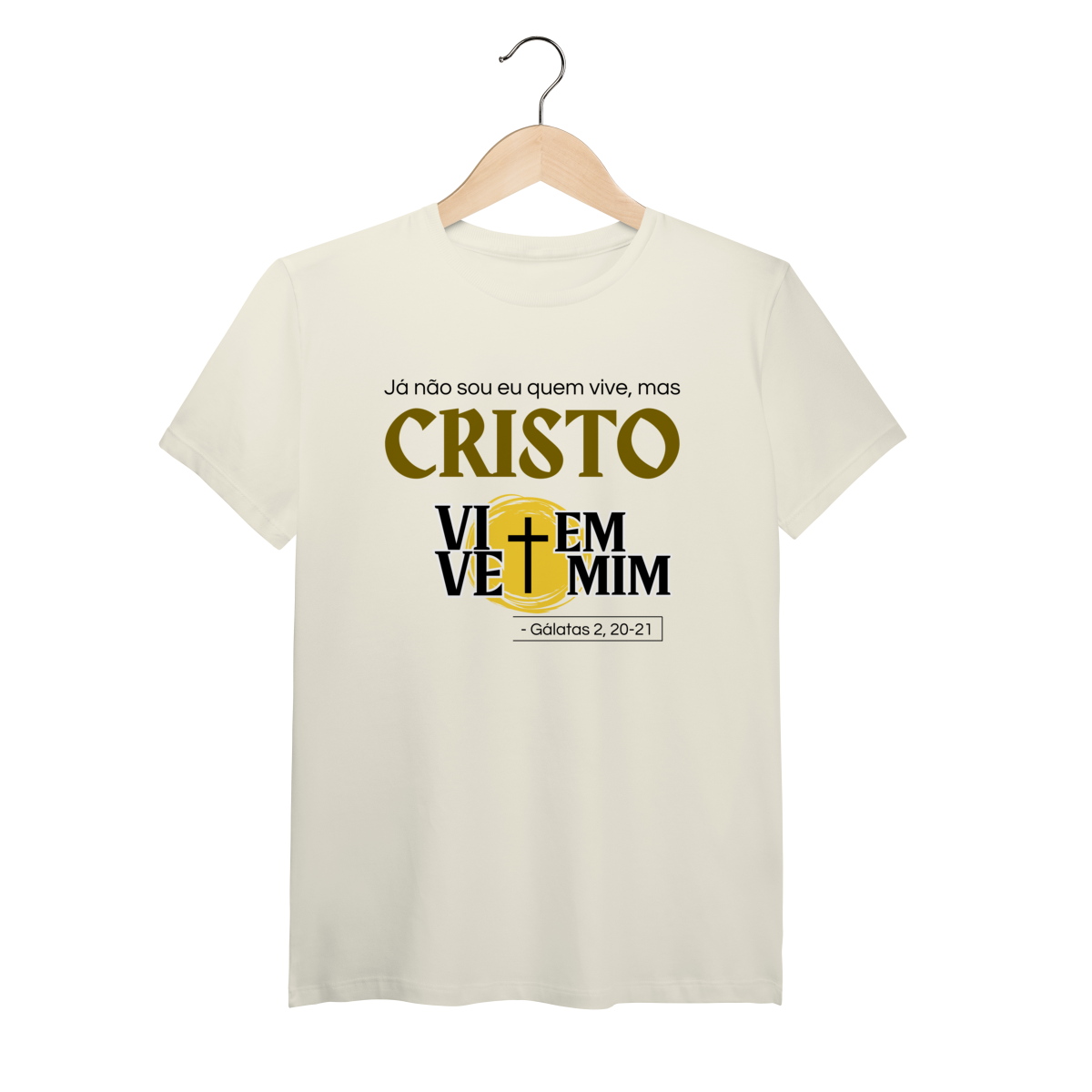 Nome do produto: Cristo Vive em Mim - Malha Pima