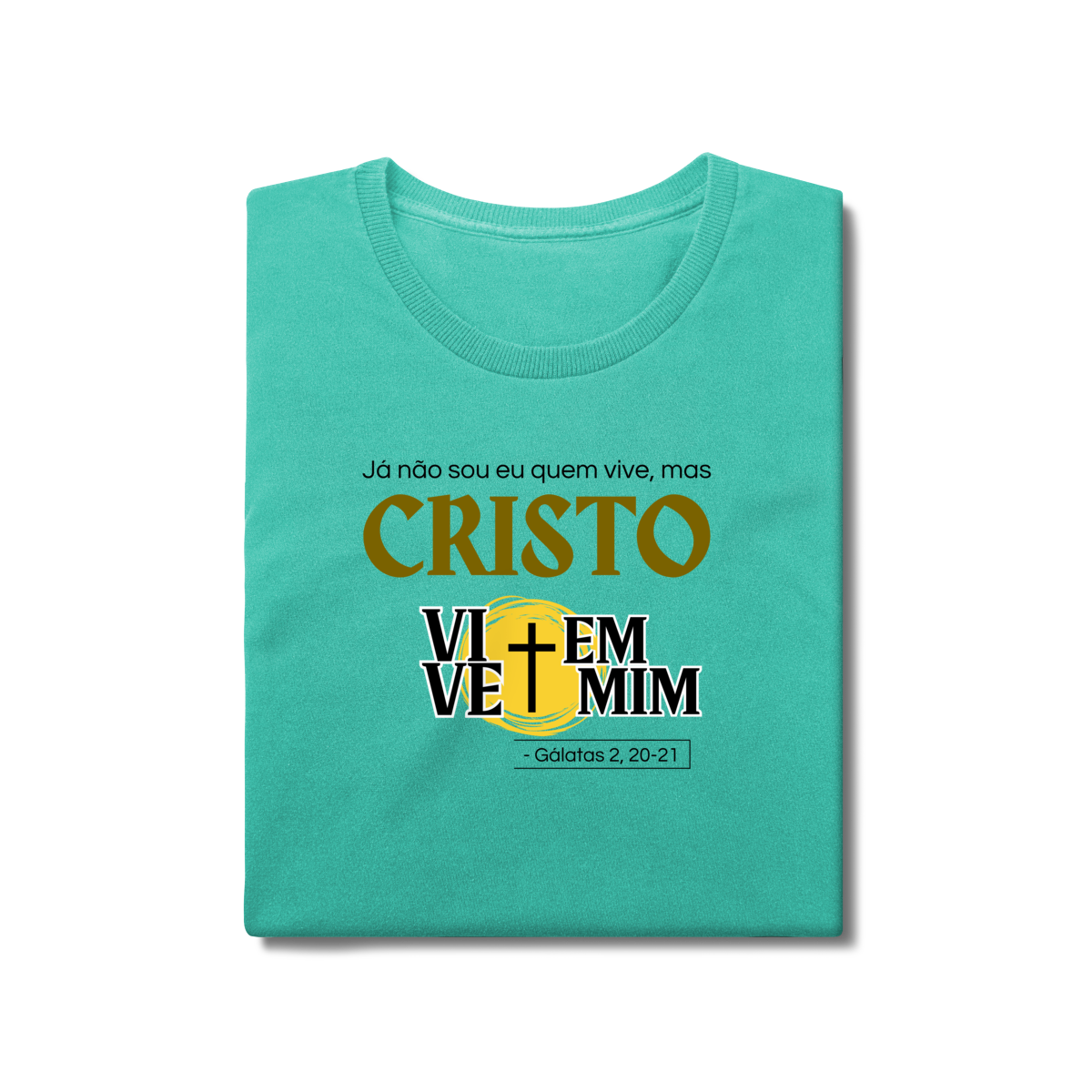 Nome do produto: Cristo Vive em Mim - Baby Long Estonada  