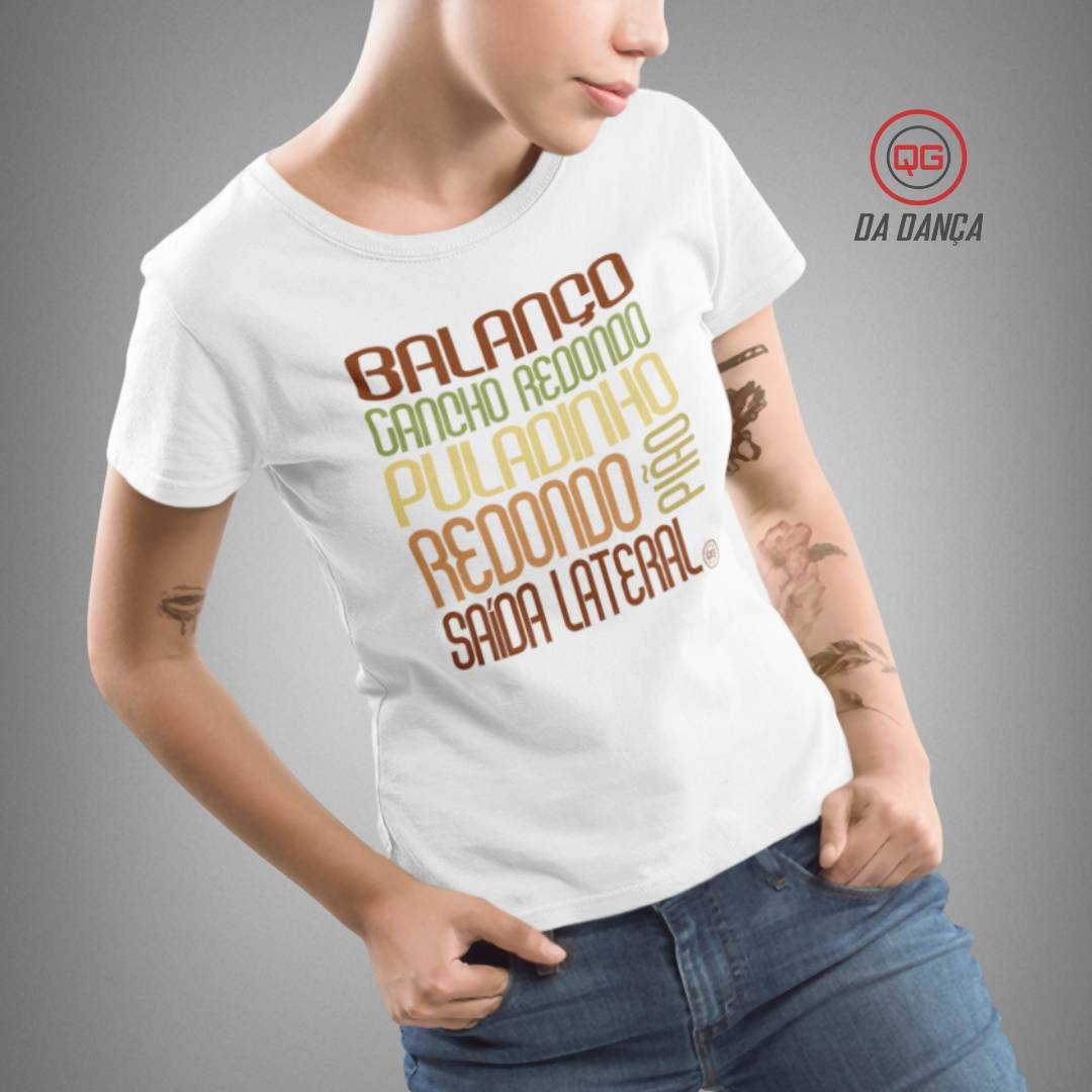 Nome do produto: Camiseta de Samba Feminina - Rotina Redonda Vintage
