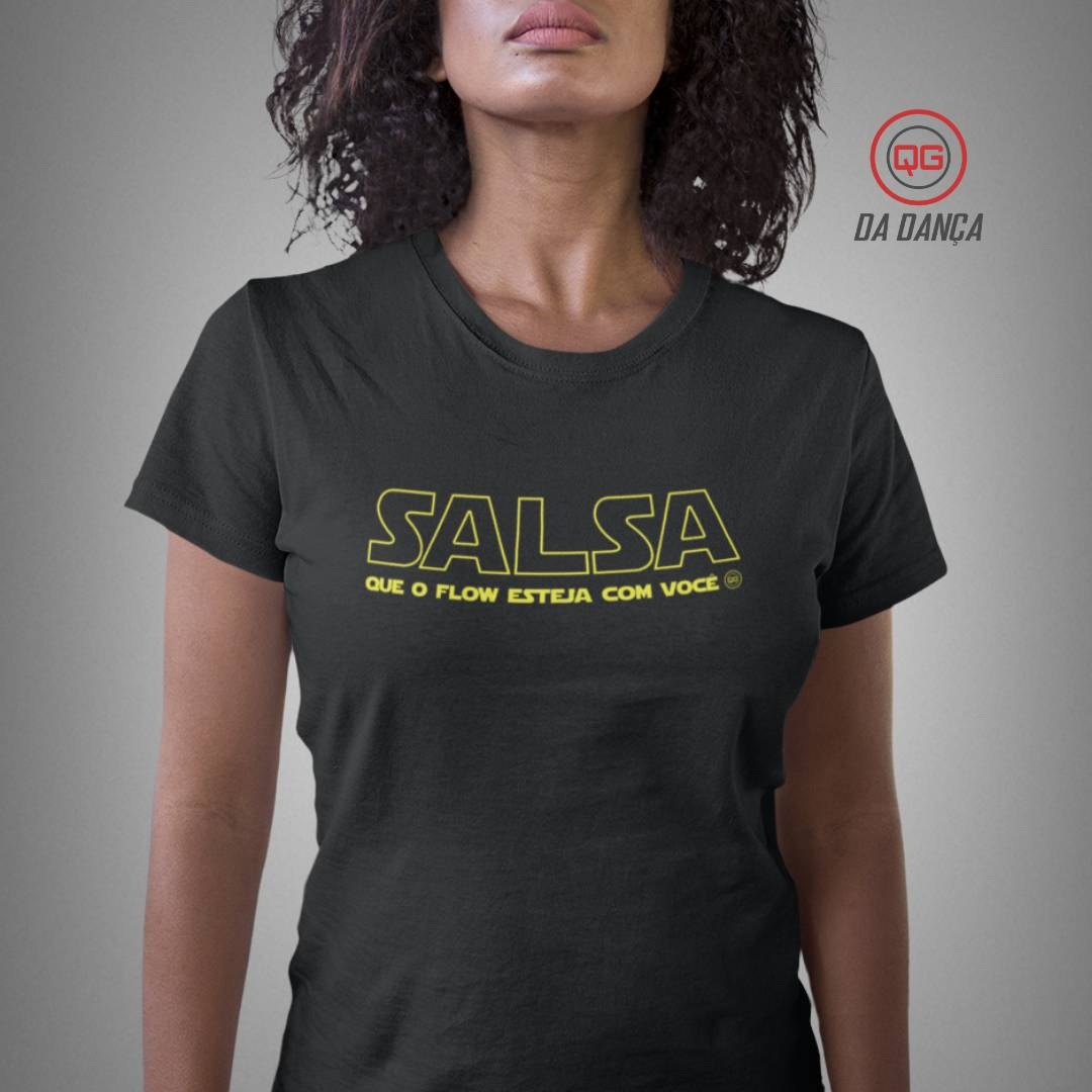 Nome do produto: Camiseta de Dança Feminina - Salsa Jedi