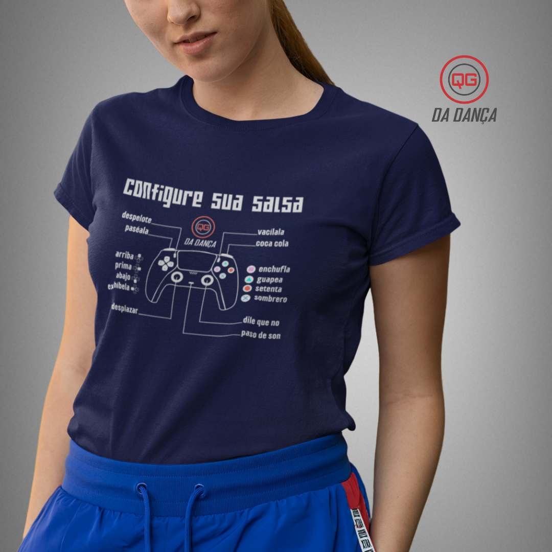 Nome do produto: Camiseta de Dança Feminina - Configure sua Salsa