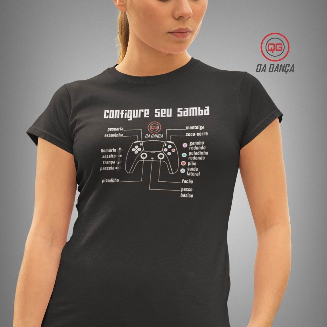 Nome do produto: Camiseta de Dança Feminina - Configure seu Samba