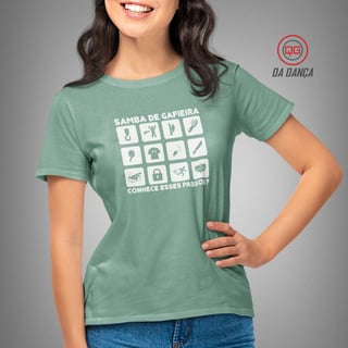 Nome do produto Camiseta de Dança - Passos de Samba (estonada)