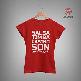 Nome do produto Camiseta de Dança Feminina - Família Salsera