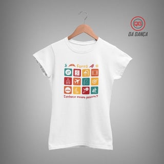 Nome do produto Camiseta de Dança Feminina - Passos de Forró