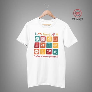 Nome do produto Camiseta de Dança - Passos de Forró
