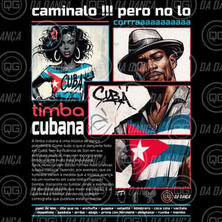 Nome do produto Camiseta de Dança - Timba Cubana