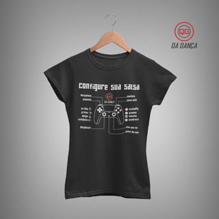 Nome do produto Camiseta de Dança Feminina - Configure sua Salsa