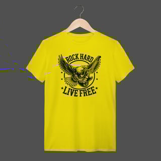 Nome do produto Camiseta Quality | Rock Hard - Live Free