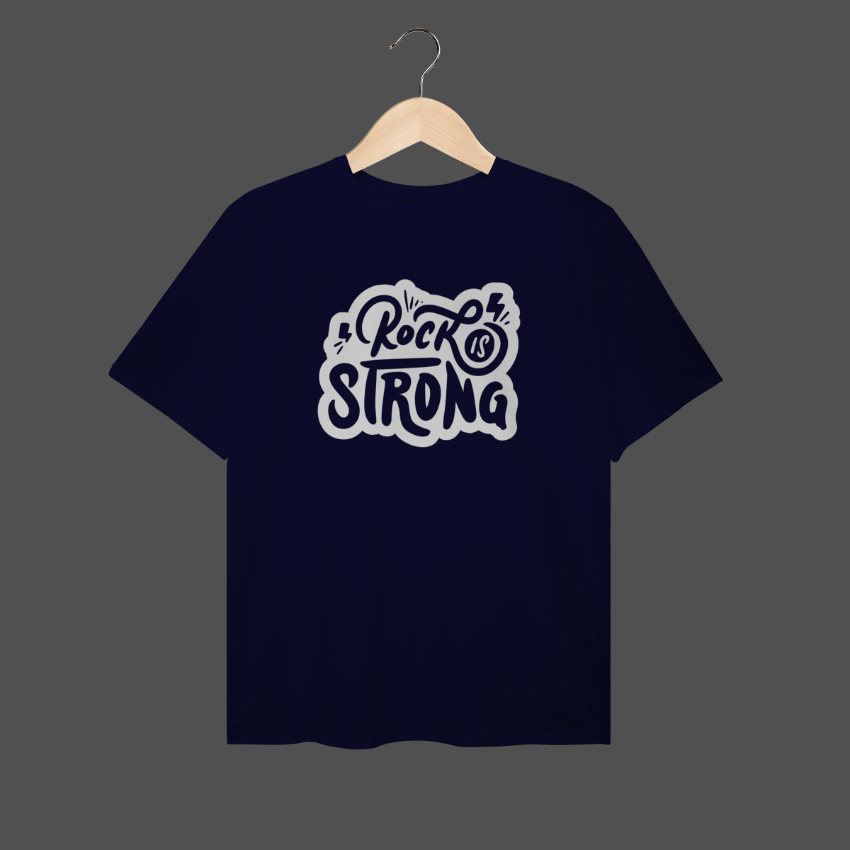 Nome do produto Camiseta Plus Size | Rock Is Strong