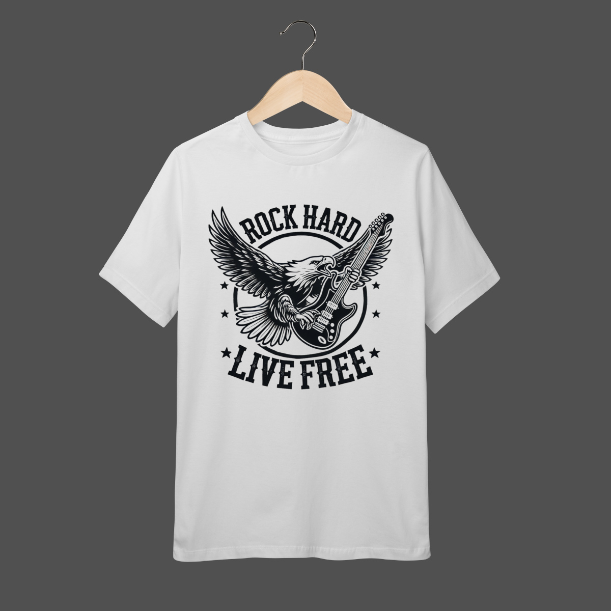 Nome do produto: Camiseta Infantil (10 a 14) | Rock Hard - Live Free