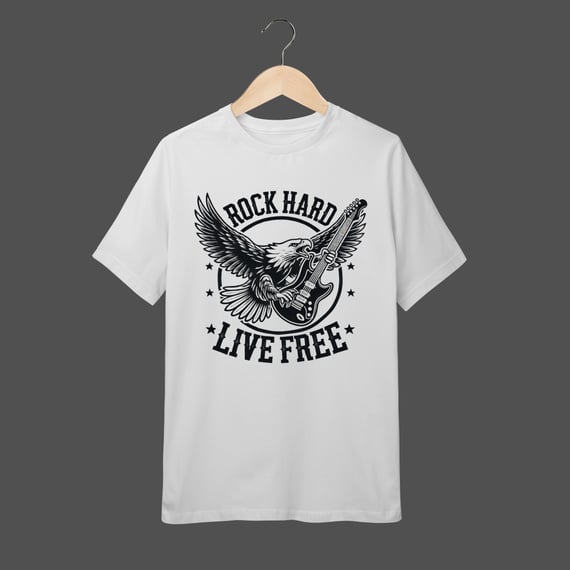 Camiseta Infantil (10 a 14) | Rock Hard - Live Free