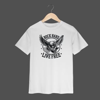 Camiseta Infantil (2 a 8) | Rock Hard - Live Free