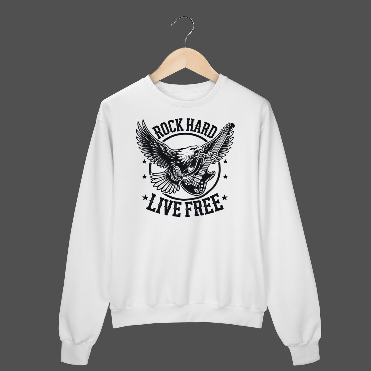 Nome do produto: Moletom Fechado Prime | Rock Hard - Live Free