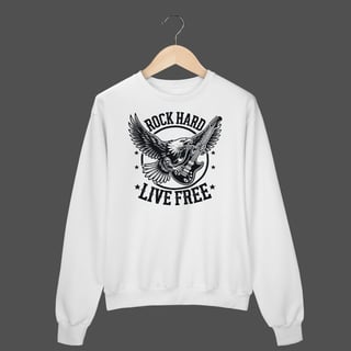 Nome do produto Moletom Fechado Prime | Rock Hard - Live Free