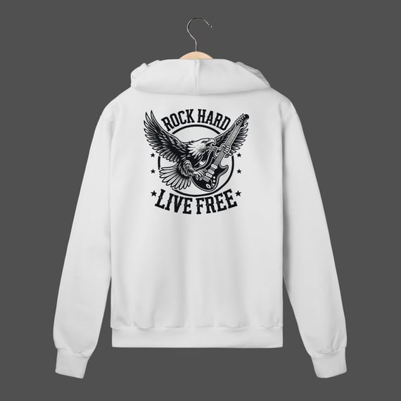 Moletom C/ Zíper Prime | Rock Hard - Live Free
