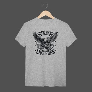 Nome do produto Camiseta Quality | Rock Hard - Live Free