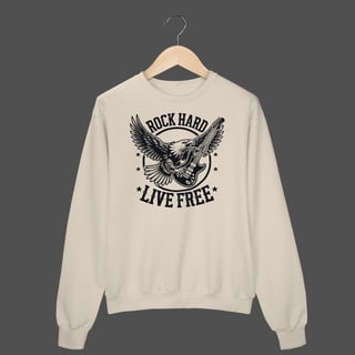 Nome do produto Moletom Fechado Prime | Rock Hard - Live Free