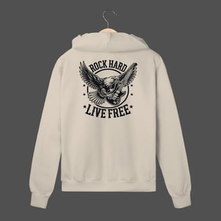 Nome do produto Moletom C/ Zíper Prime | Rock Hard - Live Free