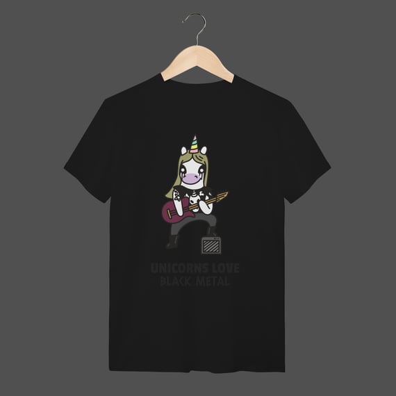 Camiseta Quality | Unicorns Love Black Metal