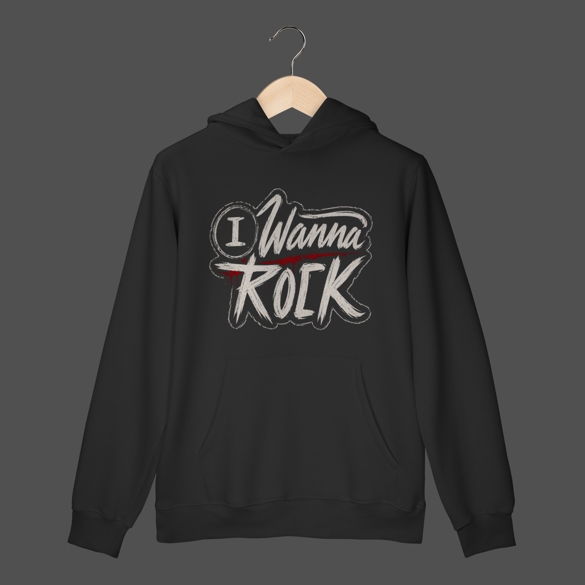 Nome do produto: Moletom Canguru Prime | I Wanna Rock