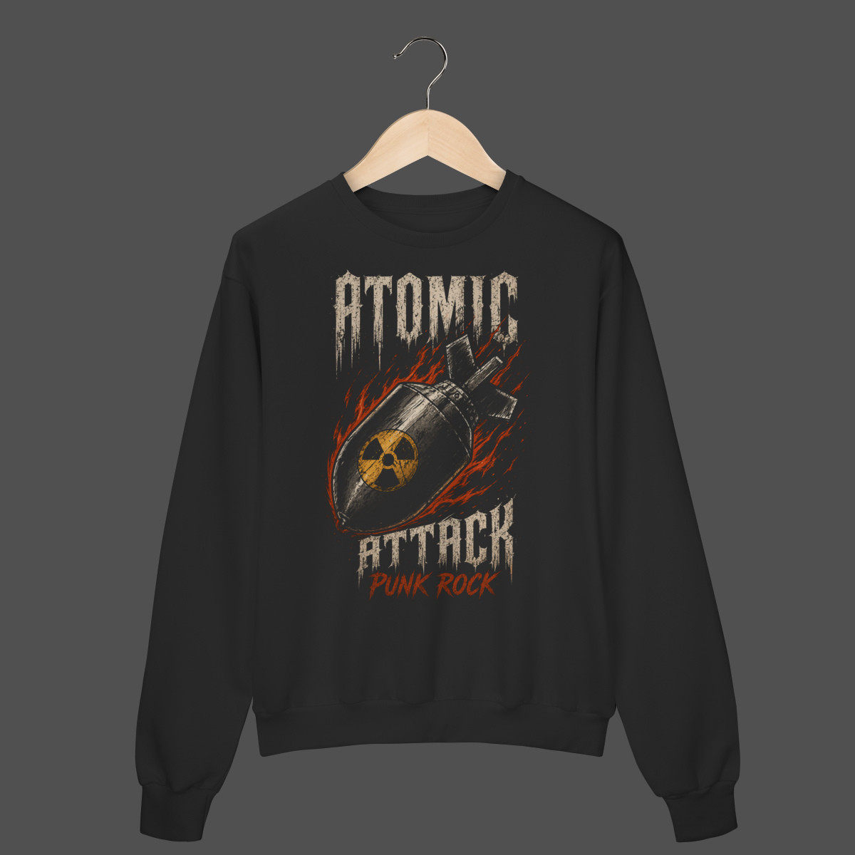 Nome do produto: Moletom Fechado Prime | Atomic Attack - Punk Rock