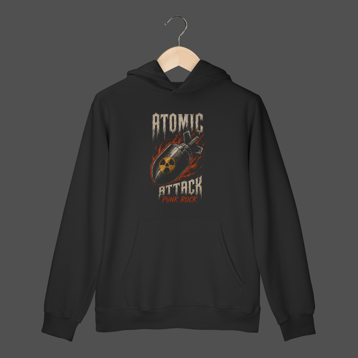 Nome do produto: Moletom Canguru Prime | Atomic Attack - Punk Rock
