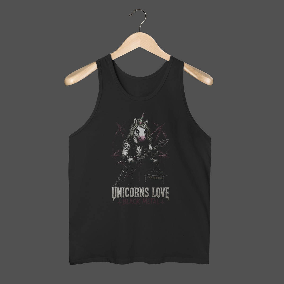 Nome do produto: Regata Quality | Unicorns Love Black Metal