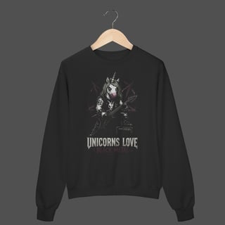 Moletom Fechado Prime | Unicorns Love Black Metal