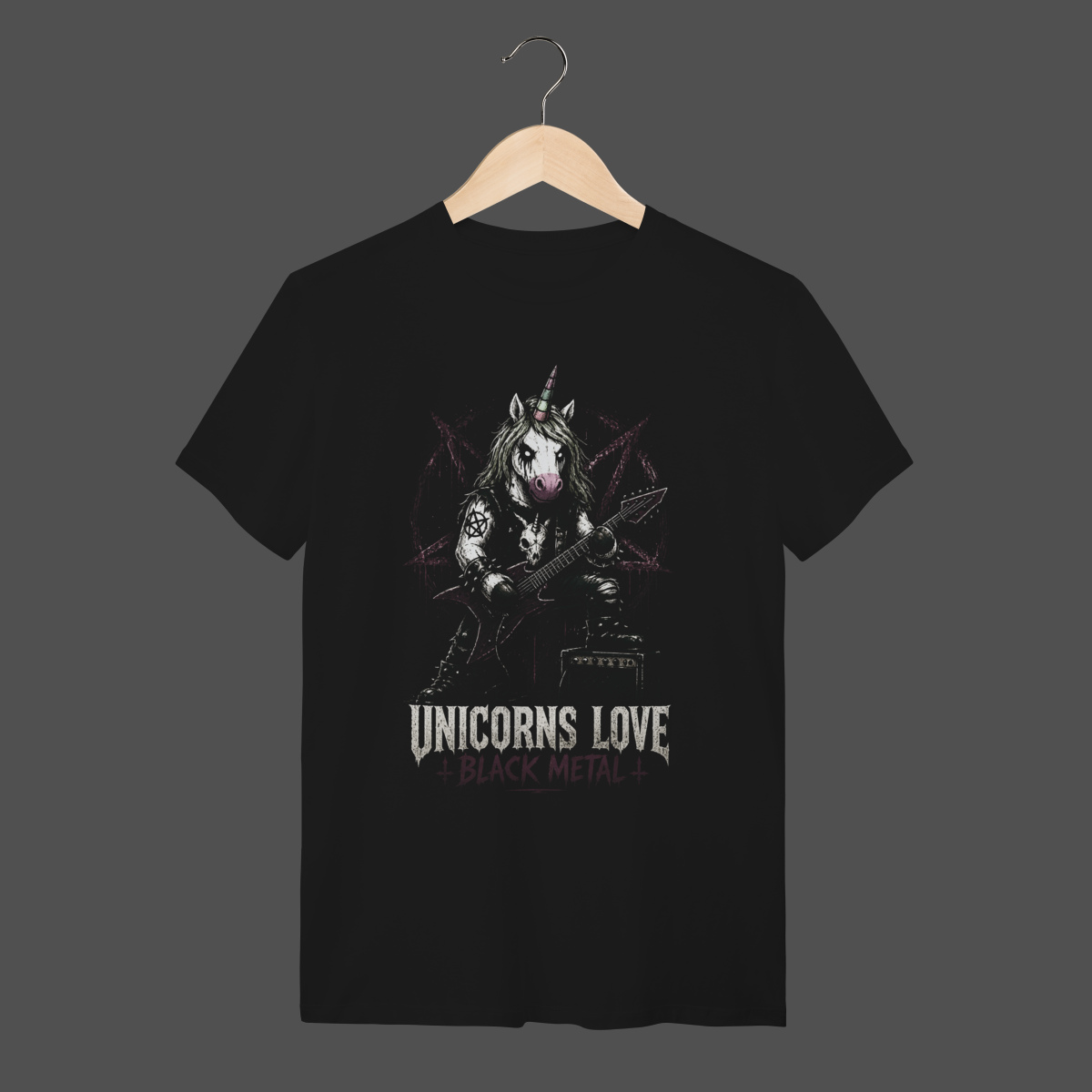 Nome do produto: Camiseta Quality | Unicorns Love Black Metal