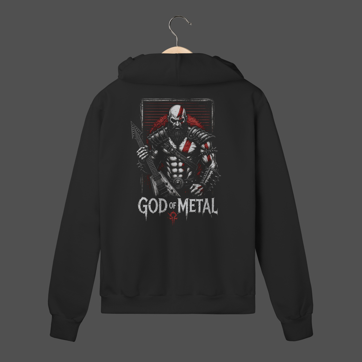 Nome do produto: Moletom C/ Zíper Prime | God Of Metal