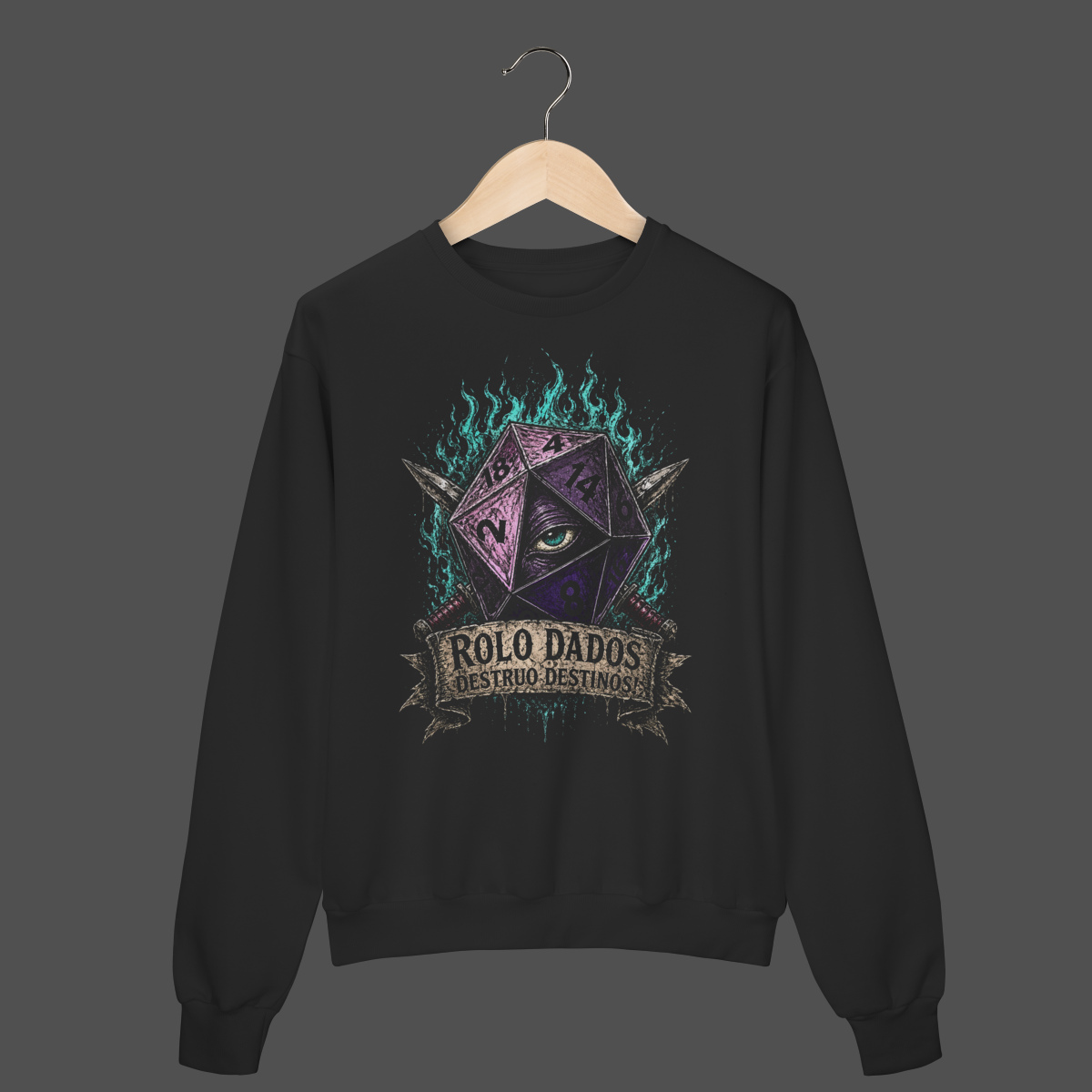 Nome do produto: Moletom Fechado Prime | Rolo Dados - Destruo Destinos!