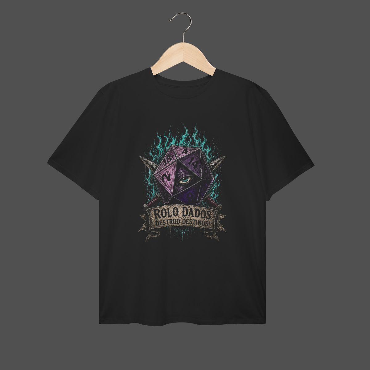 Nome do produto: Camiseta Plus Size | Rolo Dados - Destruo Destinos!