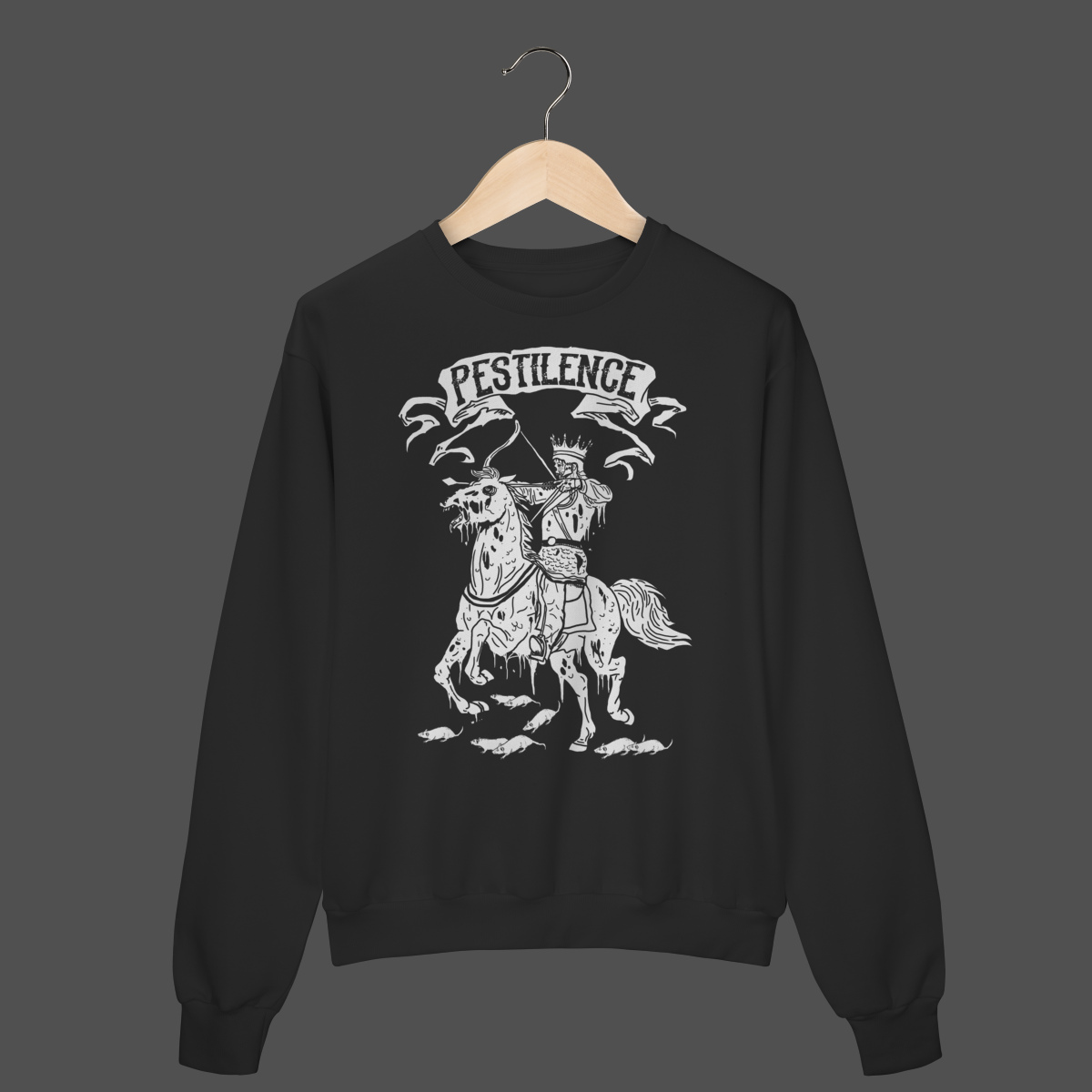 Nome do produto: Moletom Fechado Prime | Pestilence – Horseman of the Apocalypse