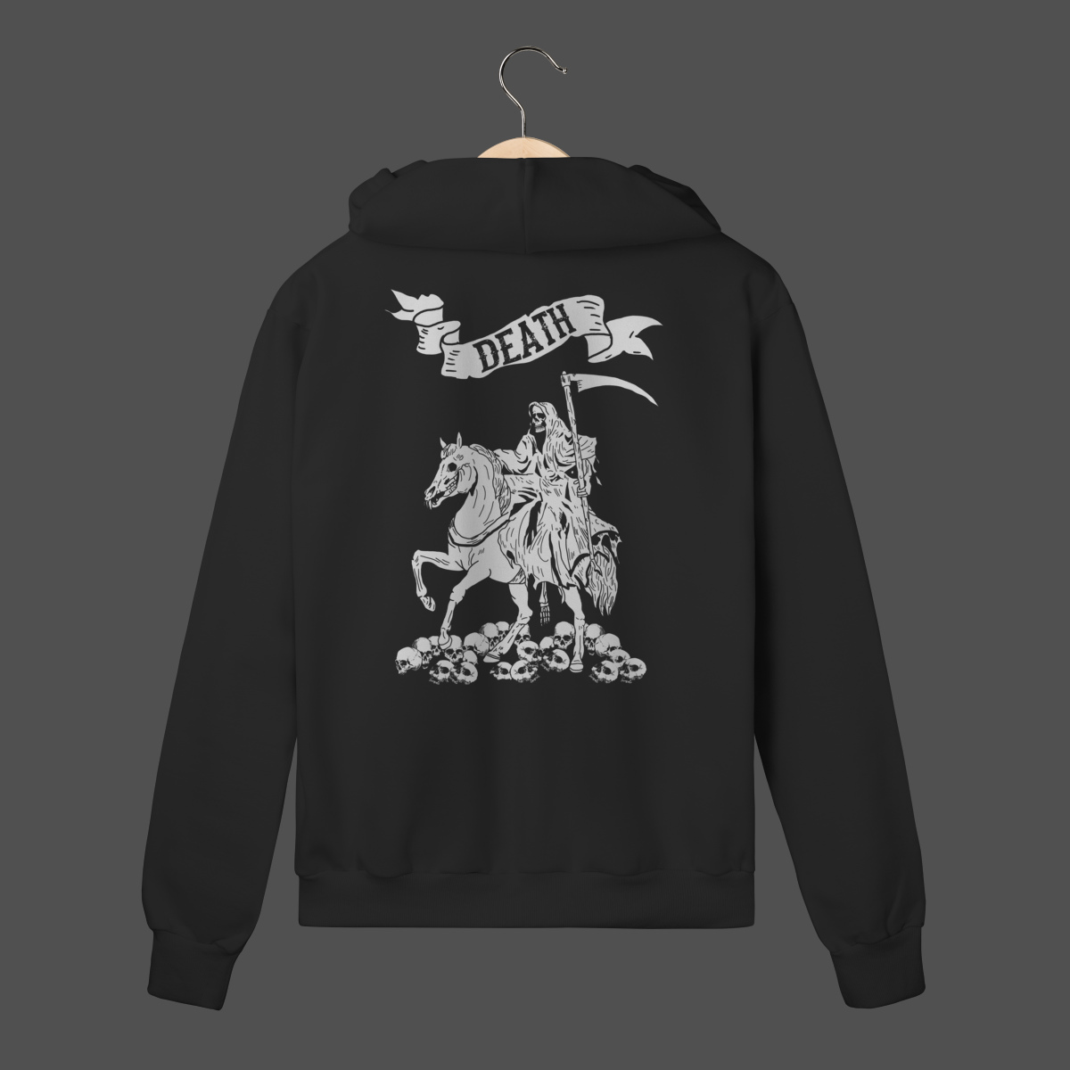 Nome do produto: Moletom C/ Zíper Prime | Death – Horseman of the Apocalypse