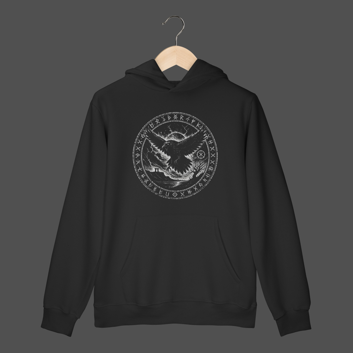 Nome do produto: Moletom Canguru Prime | Corvo de Odin