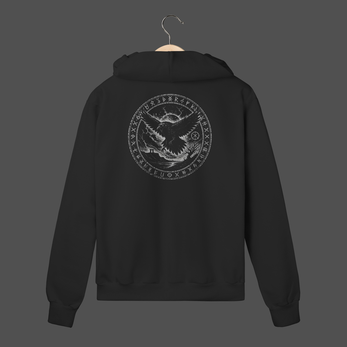 Nome do produto: Moletom C/ Zíper Prime | Corvo de Odin