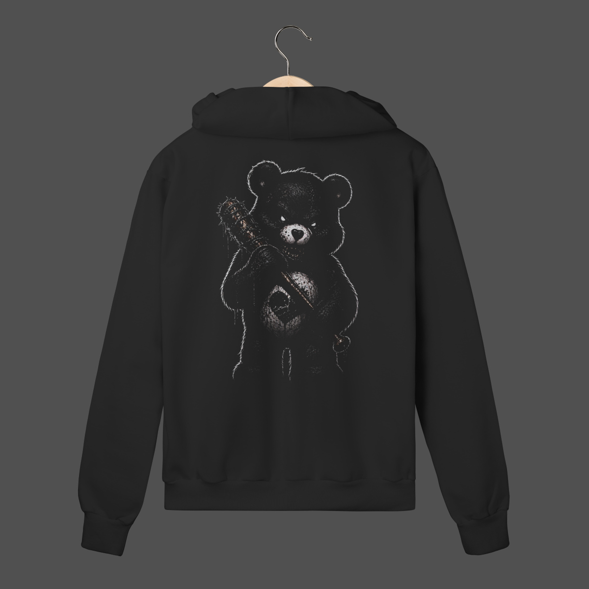 Nome do produto: Moletom C/ Zíper Prime | Urso Psicopata